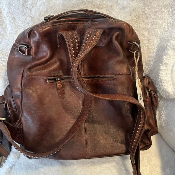 Brown Rockcow  Leather Backpack NWT - Picture 2 of 10
